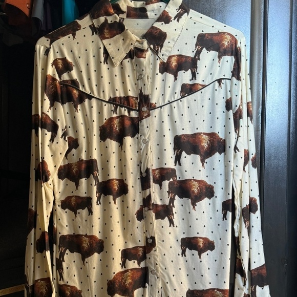 Western Buffalo snap blouse Small - Picture 3 of 5